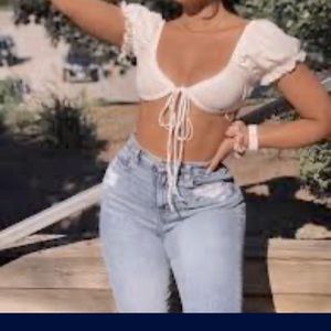White crop top
